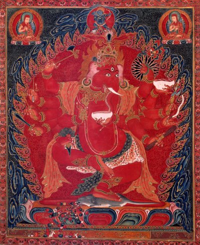 Ganapati rosso danzante delle tre divinità rosse da Unbekannt Unbekannt